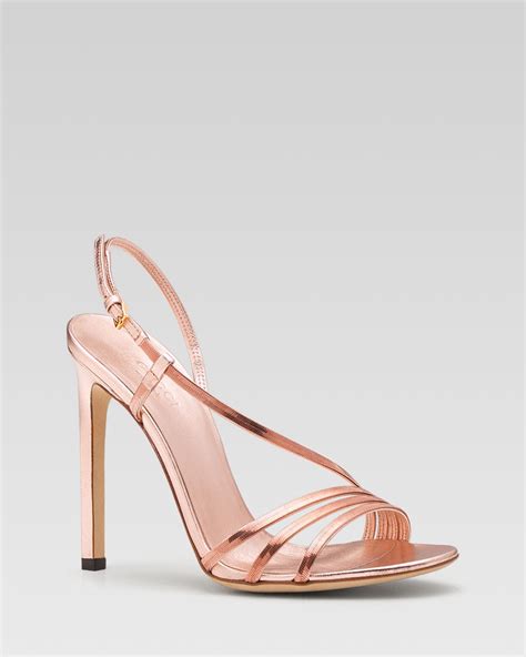 gucci rose gold heels|black gucci high heels.